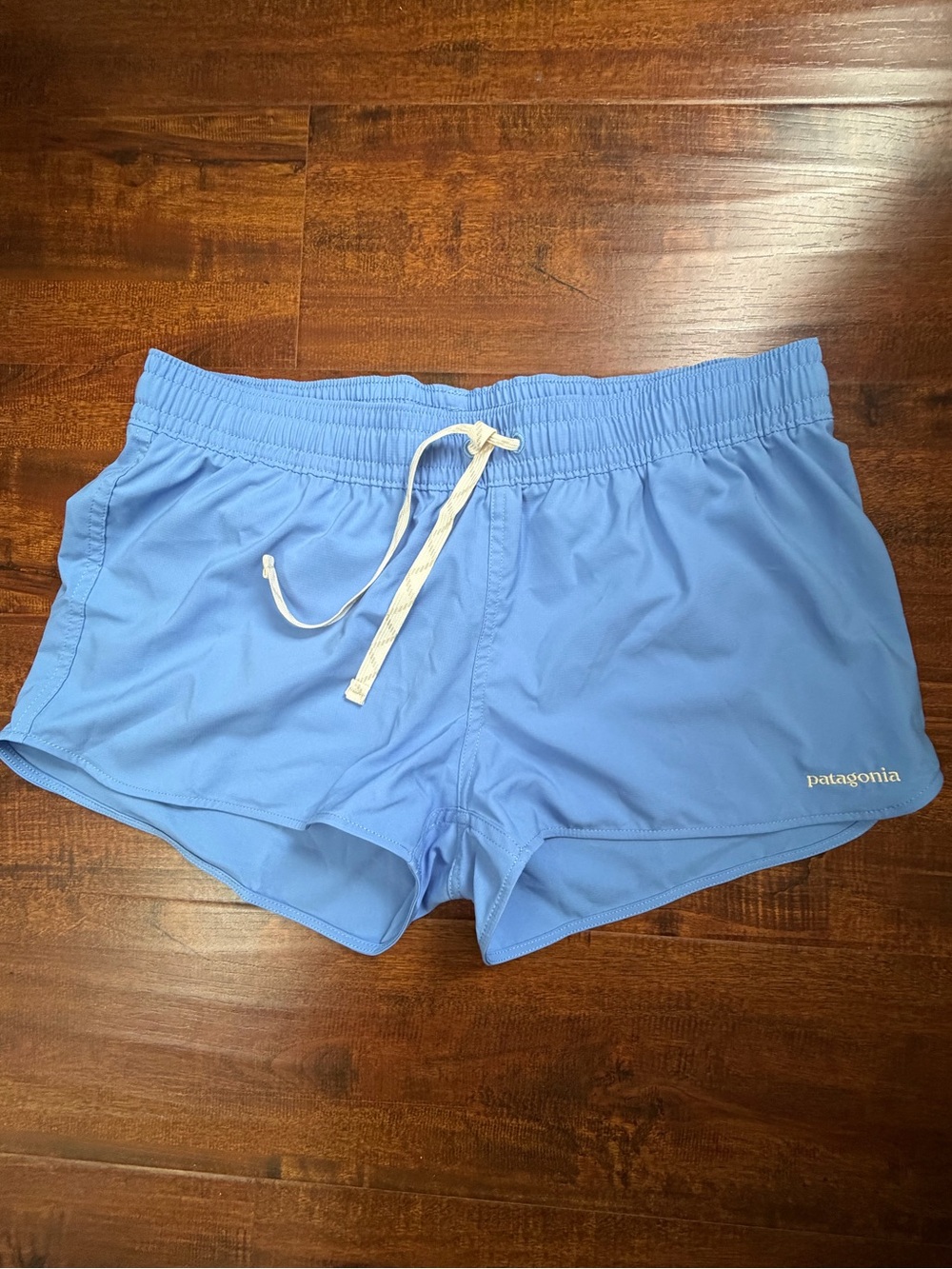 NWT Patagonia Women’s Light Blue Stretch Planing Micro Shorts 2’ Size Medium